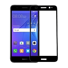 Защитное стекло 2D Full glass для Huawei Honor Y3 2017 /тех.пак/ черный.