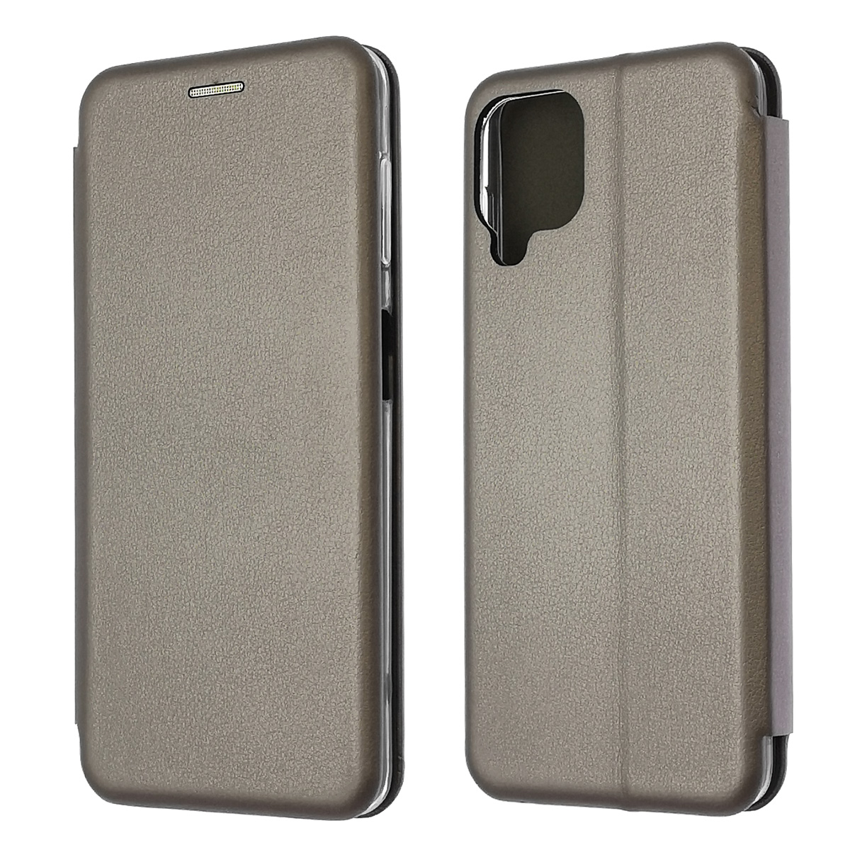 Чехол книжка STYLISH для SAMSUNG Galaxy A22 4G (SM-A225F), M22 (SM-M225F), M32 (SM-M325F), экокожа, визитница, цвет серебристый