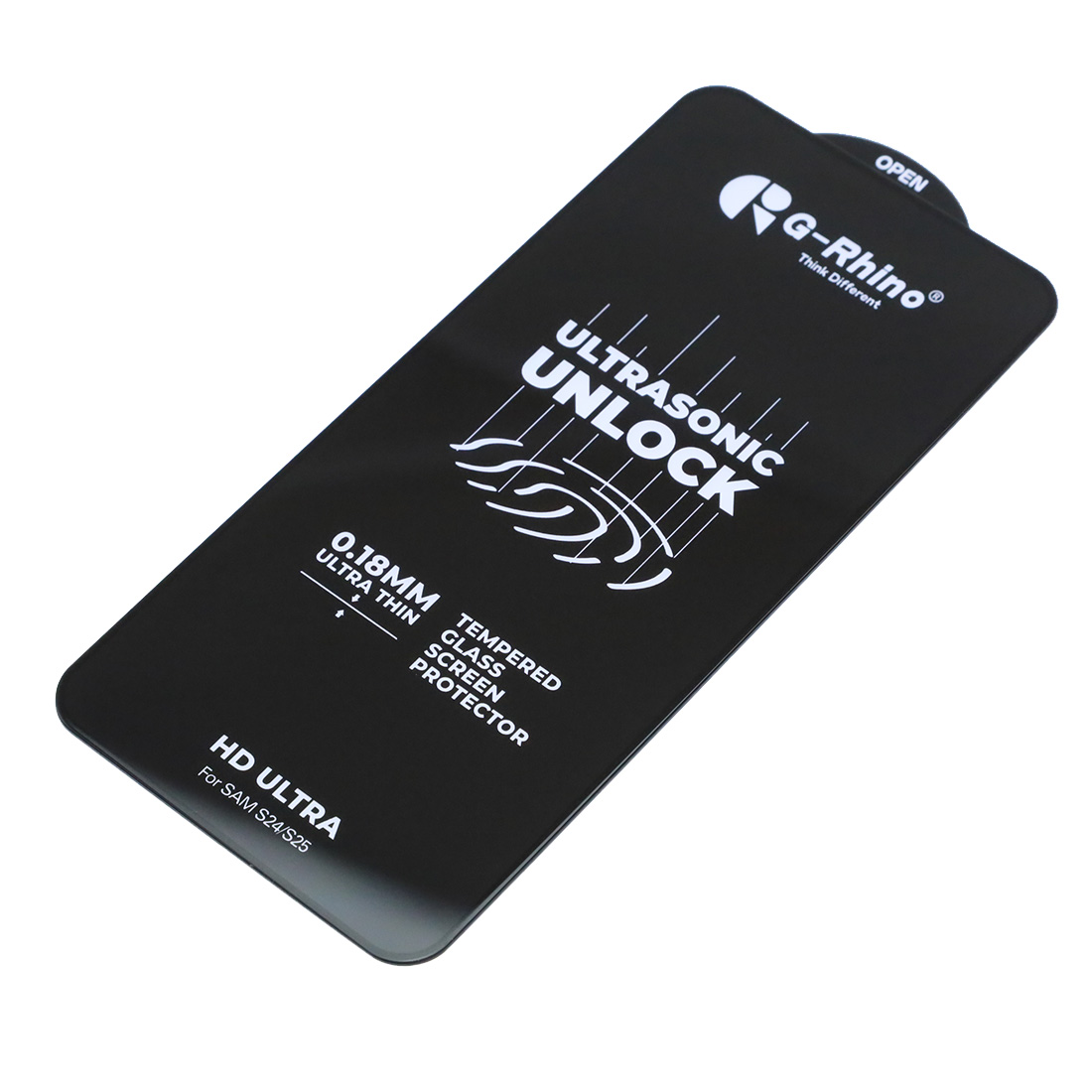 Защитное стекло 6D G-Rhino Ultra Thin для SAMSUNG Galaxy S24, ультратонкое 0.18 мм, цвет окантовки черный
