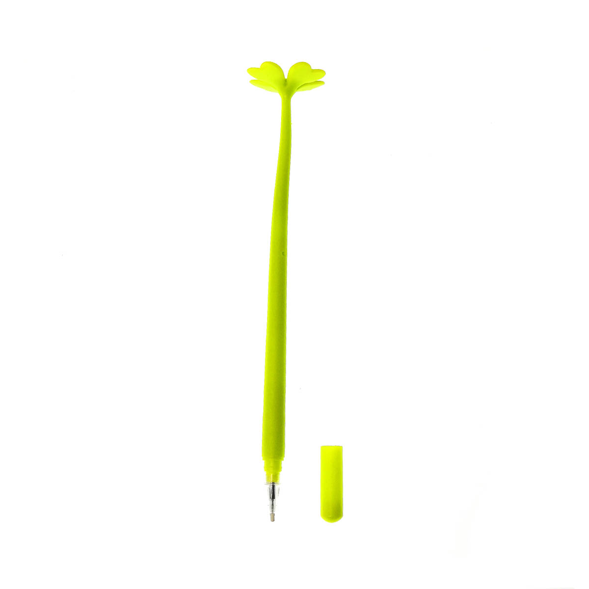 Ручка гелевая в форме клевера, цвет светло зеленый