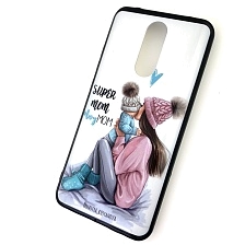 Чехол накладка для XIAOMI Redmi 8, силикон, рисунок super MOM boy MOM.