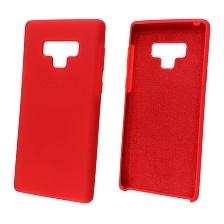 Чехол накладка Silicon Cover для SAMSUNG Note 9, силикон, бархат, цвет красный.