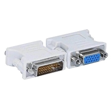 Адаптер, переходник, конвертер H10 DVI-I(Dual Link) - VGA, цвет белый Адаптер, переходник, конвертер H10 DVI-I(Dual Link) - VGA, цвет белый