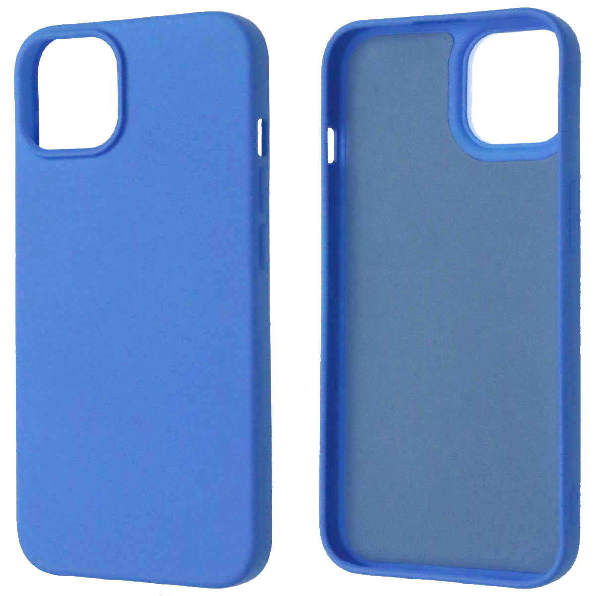 Чехол накладка NANO для APPLE iPhone 14, силикон, бархат, цвет голубой