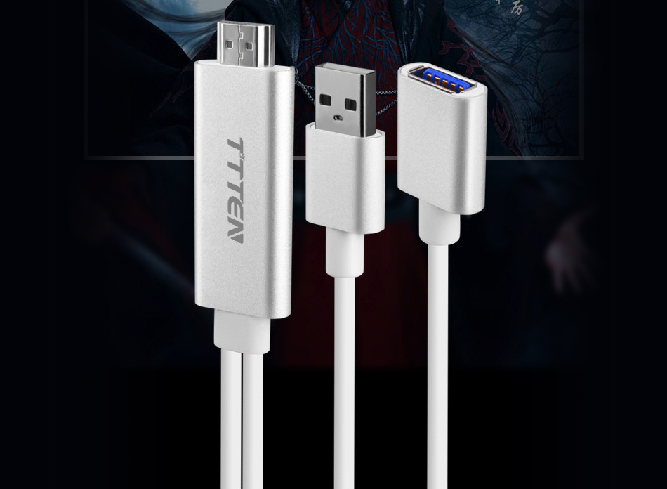 Кабель-HDMI для iPhone lightning Original в упаковке, белый.