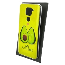 Чехол накладка Vinil для XIAOMI Redmi Note 9, силикон, рисунок Avocuddle lets, цвет желтый