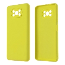 Чехол накладка NANO для XIAOMI POCO X3, POCO X3 Pro, силикон, бархат, цвет желтый Чехол накладка NANO для XIAOMI POCO X3, POCO X3 Pro, силикон, бархат, цвет желтый