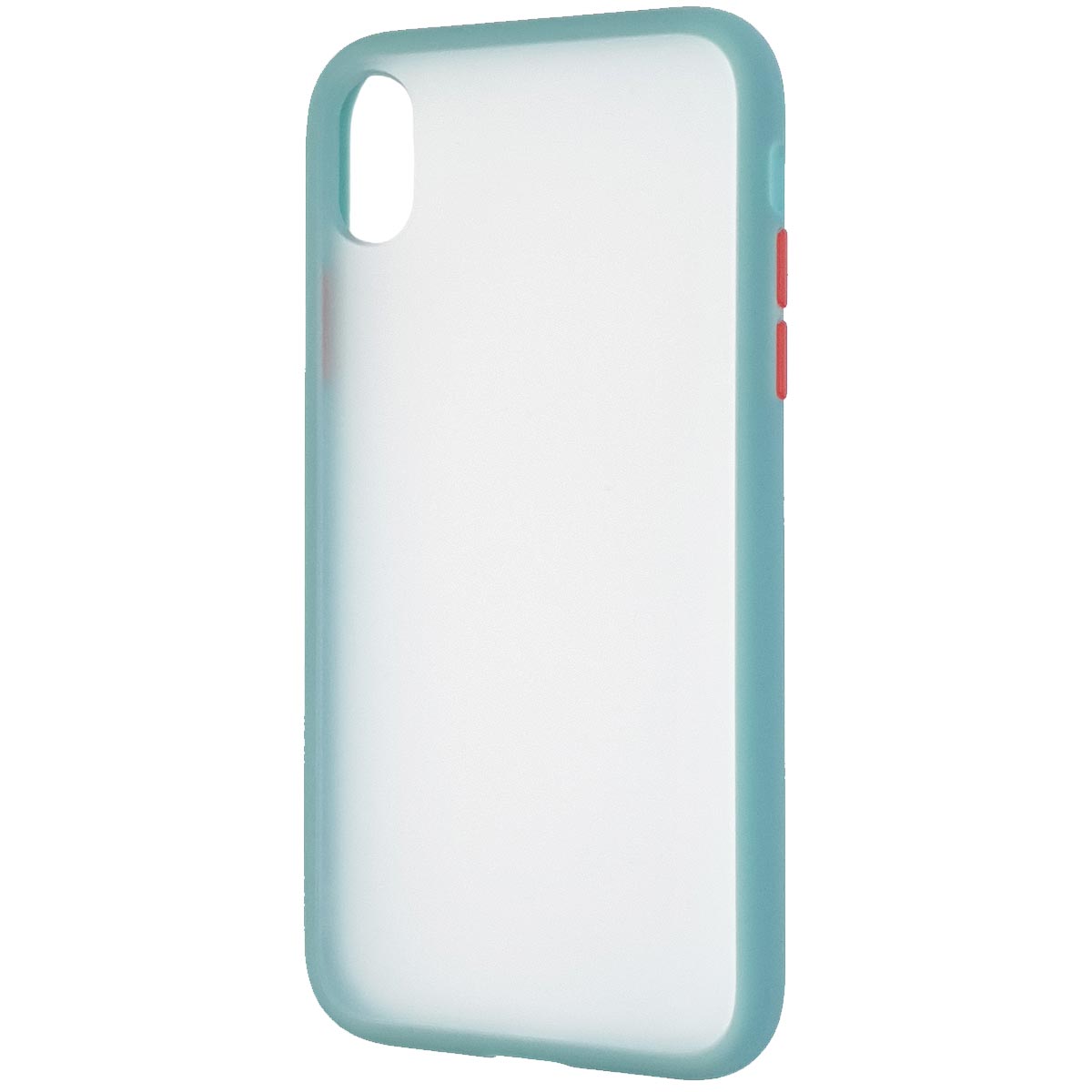 Чехол накладка SKIN SHELL для APPLE iPhone XR, силикон, пластик, цвет окантовки бирюзовый