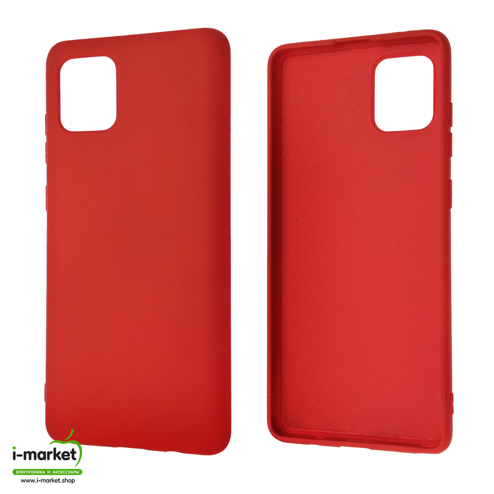 Чехол накладка NANO для SAMSUNG Galaxy A81 (SM-AN815F), Note 10 Lite (SM-N770), силикон, бархат, цвет красный.