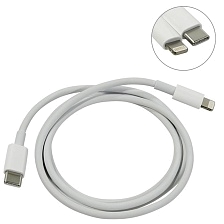 Кабель A1703 для APPLE USB Type C на APPLE Lightning 8 pin, длина 1 метр, цвет белый
