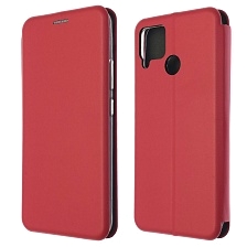 Чехол книжка STYLISH для Realme C12, экокожа, визитница, цвет красный