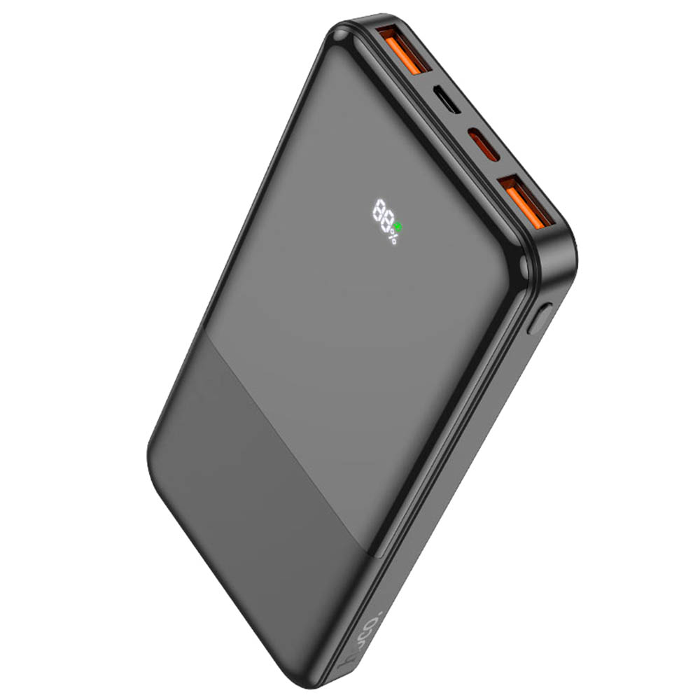 Внешний портативный аккумулятор, Power Bank HOCO J108 Universe, 10000 mAh, 22.5W, PD20W, QC3.0, цвет черный Внешний портативный аккумулятор, Power Bank HOCO J108 Universe, 10000 mAh, 22.5W, PD20W, QC3.0, цвет черный