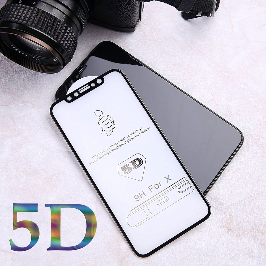Защитное стекло Lito (премиальное качество) "5D" для APPLE iPhone X/XS/11 Pro (5.8"), цвет канта черный.