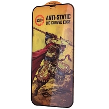 Защитное стекло с сеточкой OG anti-static для APPLE iPhone 12, iPhone 12 Pro, цвет окантовки черный