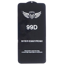 Защитное стекло 99D для APPLE iPhone XS MAX, iPhone 11 Pro MAX, цвет окантовки черный