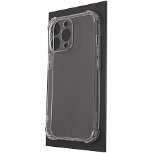 Чехол накладка для APPLE iPhone 13 Pro, защита камеры, усиленные края, силикон, прозрачный