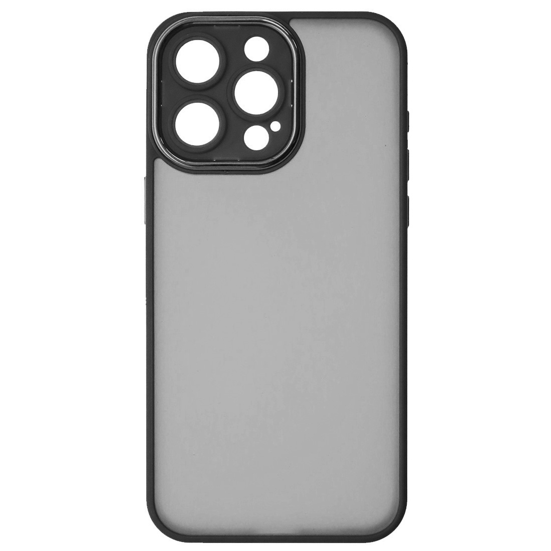 Чехол накладка KING для APPLE iPhone 15 Pro (6.1"), силикон, пластик, защита камеры, цвет окантовки черный