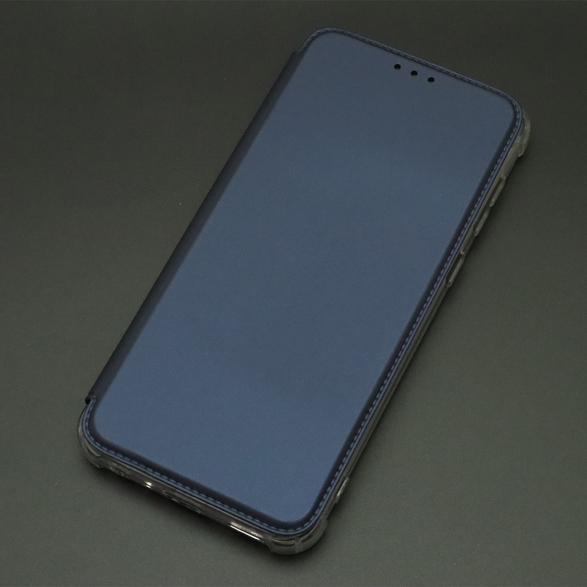 Чехол книжка для SAMSUNG Galaxy A03 Core (SM-A032F), экокожа, визитница, цвет темно синий