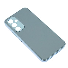 Чехол накладка для SAMSUNG Galaxy A54 5G, защита камеры, силикон, пластик, цвет серо голубой
