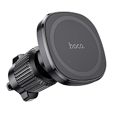 Автомобильный магнитный держатель HOCO H34 Cheetah ring для смартфона, в решетку воздуховода, цвет черный