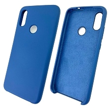 Чехол накладка Silicon Cover для XIAOMI Redmi Note 7, Note 7 Pro, силикон, бархат, цвет синий космос. Чехол накладка Silicon Cover для XIAOMI Redmi Note 7, Note 7 Pro, силикон, бархат, цвет синий космос.