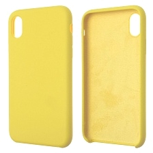 Чехол накладка Silicon Case для APPLE iPhone XR, силикон, бархат, цвет светло песочный