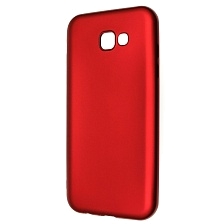 Чехол накладка J-Case THIN для SAMSUNG Galaxy A7 2017, силикон, цвет красный.