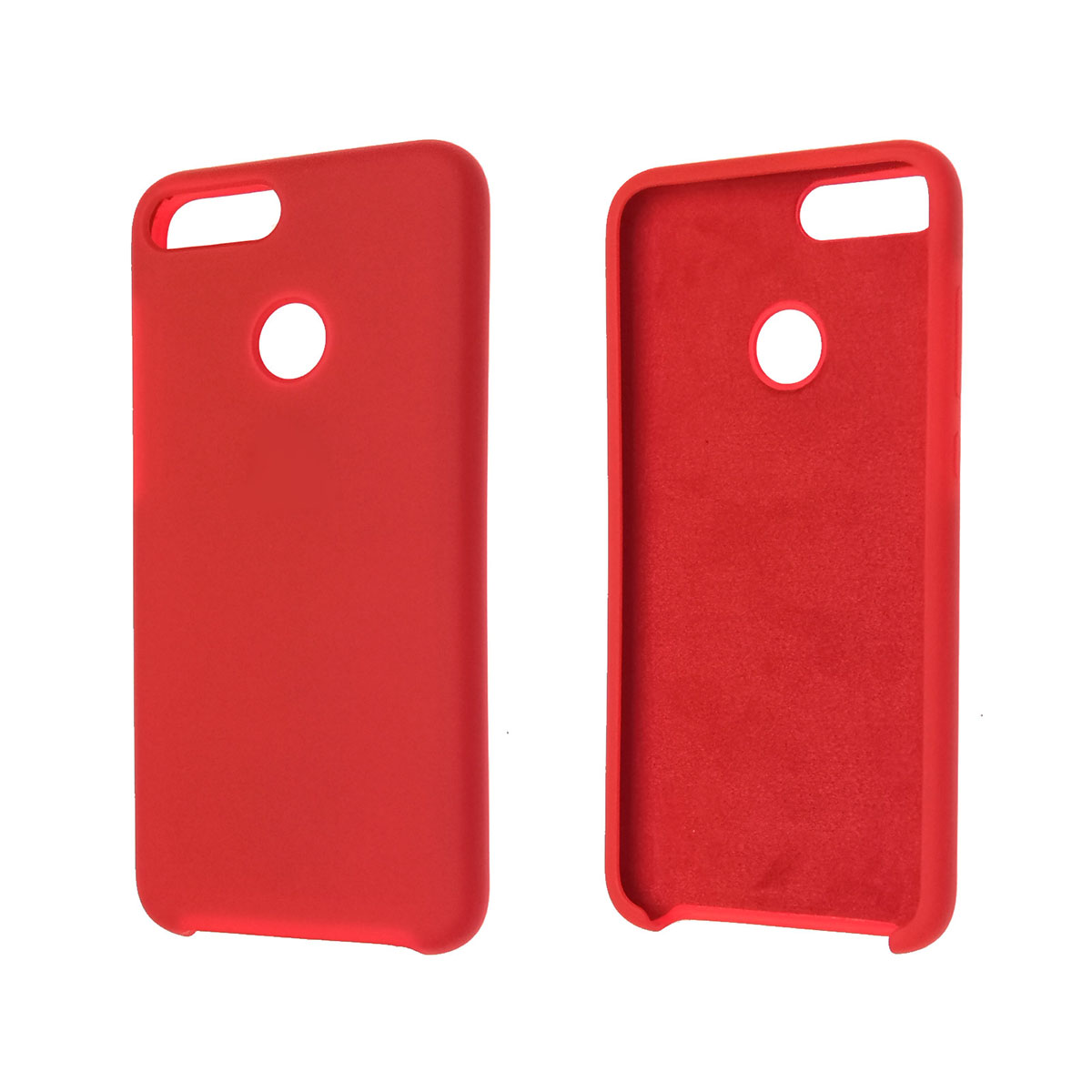 Чехол накладка Silicon Cover для HUAWEI Honor 9 Lite, P Smart, силикон, бархат, цвет темно красный