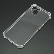 Чехол накладка для APPLE iPhone 15 (6.1"), защита камеры, усиленные края, силикон, прозрачный