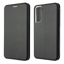 Чехол книжка STYLISH для SAMSUNG Galaxy S21 (SM-G991), экокожа, визитница, цвет черный