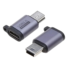 Адаптер MMB, переходник с micro USB на Mini USB 5-pin, цвет черный