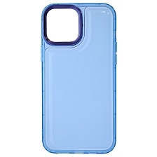 Чехол накладка AIR BAG для APPLE iPhone 13 Pro Max (6.7"), силикон, цвет прозрачно голубой