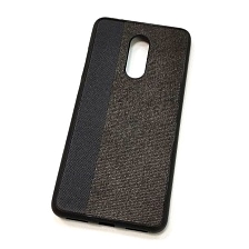 Чехол накладка для XIAOMI Redmi 5, силикон, ткань, цвет черный