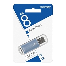 Флешка USB 2.0 8GB SMARTBUY V-Cut, цвет синий