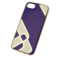 Чехол накладка для APPLE iPhone 7, iPhone 8, силикон, рисунок текстура с плавными линиями