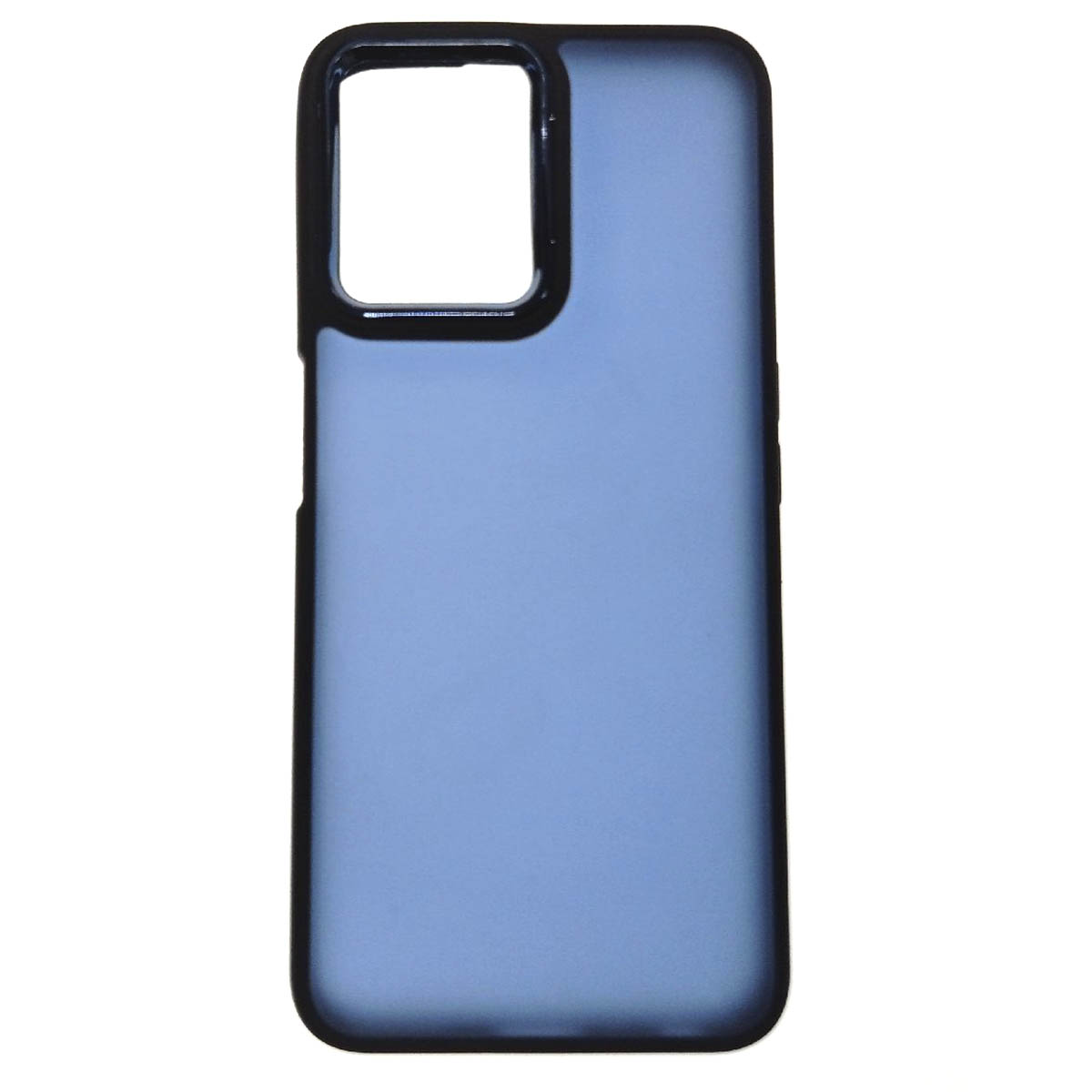 Чехол накладка для Realme C35, силикон, пластик, цвет окантовки темно синий
