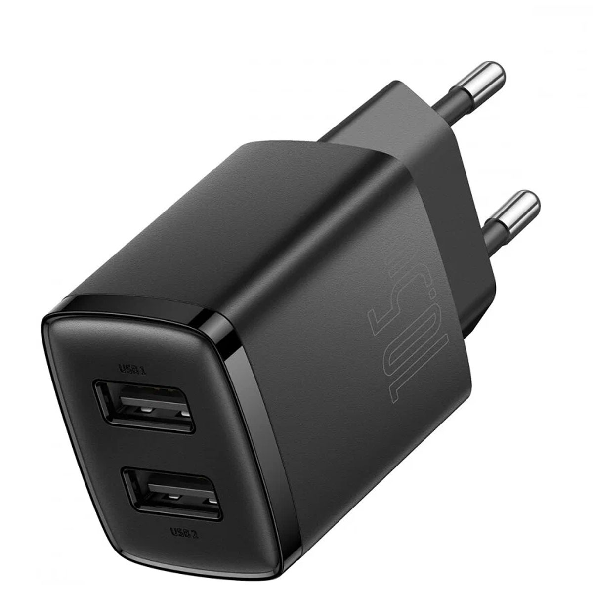 СЗУ (Сетевое зарядное устройство) BASEUS Compact Charger 2U (CCXJ010202), 10.5W, 2 USB, цвет черный