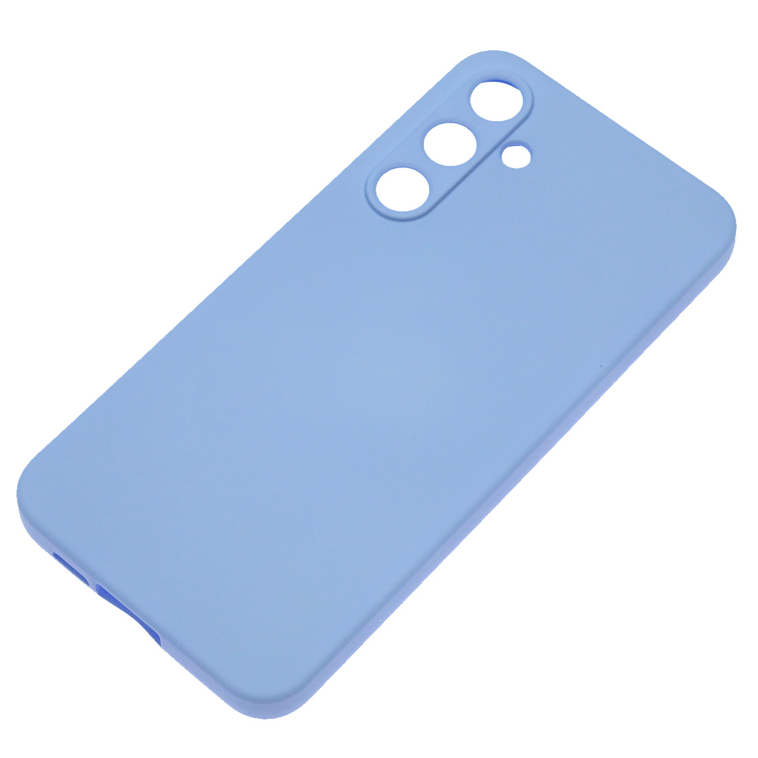 Чехол накладка NANO для SAMSUNG Galaxy A55 5G, защита камеры, силикон, бархат, цвет васильковый