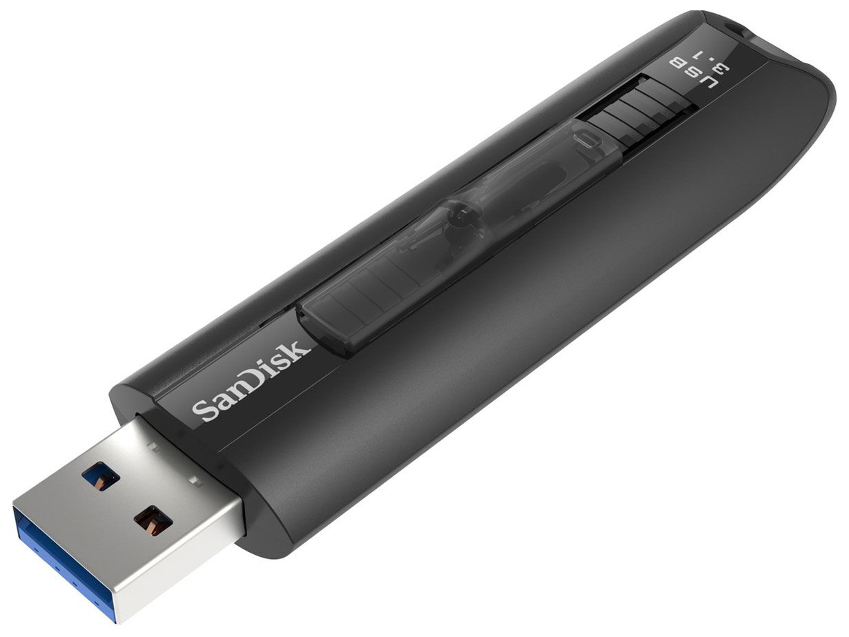 Флешка USB 3.1 64GB SanDisk Extreme GO, цвет черный