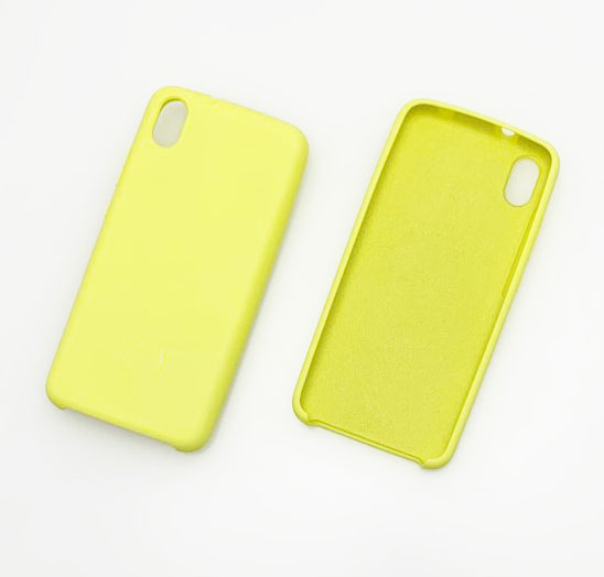 Чехол накладка для XIAOMI REDMI 7A, силикон, ткань, цвет желтый.