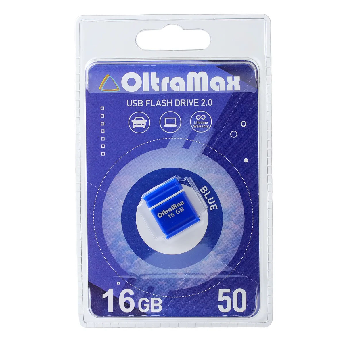 Флешка USB 2.0 16GB OltraMax 50, цвет синий