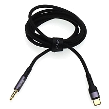 Аудио кабель, переходник QAYAN QAC160 USB Type C на AUX (Jack 3.5 мм), длина 1.5 метра, цвет черный Аудио кабель, переходник QAYAN QAC160 USB Type C на AUX (Jack 3.5 мм), длина 1.5 метра, цвет черный