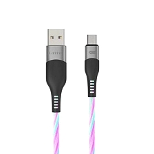 Кабель с подсветкой Earldom EC-096M USB Micro USB, 2.4А, длина 1 метр, силикон, цвет голубой Кабель с подсветкой Earldom EC-096M USB Micro USB, 2.4А, длина 1 метр, силикон, цвет голубой