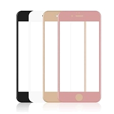 Защитное  стекло 3D для APPLE iPhone 6 & 6S ColorFull окантовка розовое золото.