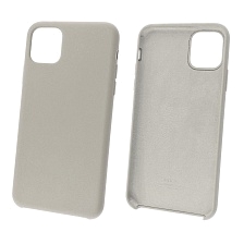 Чехол накладка Silicon Case для APPLE iPhone 11 Pro MAX 2019, силикон, бархат, цвет светло серый