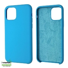 Чехол накладка Silicon Case для APPLE iPhone 11 Pro 2019, силикон, бархат, цвет голубой