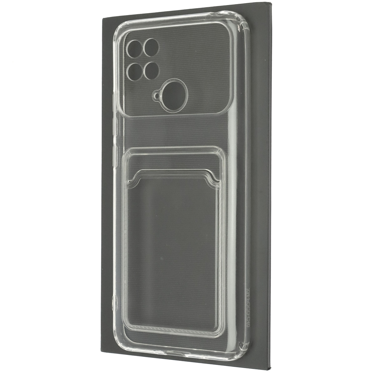 Чехол накладка CARD CASE для XIAOMI Redmi 10C, XIAOMI POCO C40, силикон, отдел для карт, цвет прозрачный Чехол накладка CARD CASE для XIAOMI Redmi 10C, XIAOMI POCO C40, силикон, отдел для карт, цвет прозрачный