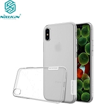 Чехол накладка Nillkin для APPLE iPhone X, силикон, цвет прозрачно серый.