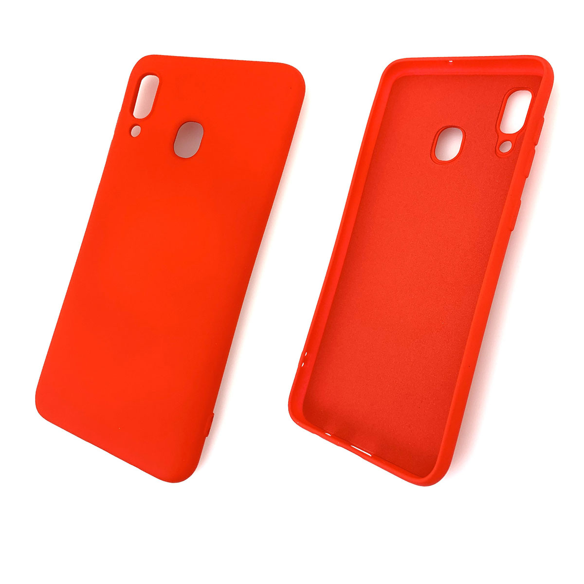 Чехол накладка Soft Touch для SAMSUNG Galaxy A20 (SM-A205), A30 (SM-A305), силикон, цвет красный. Чехол накладка Soft Touch для SAMSUNG Galaxy A20 (SM-A205), A30 (SM-A305), силикон, цвет красный.