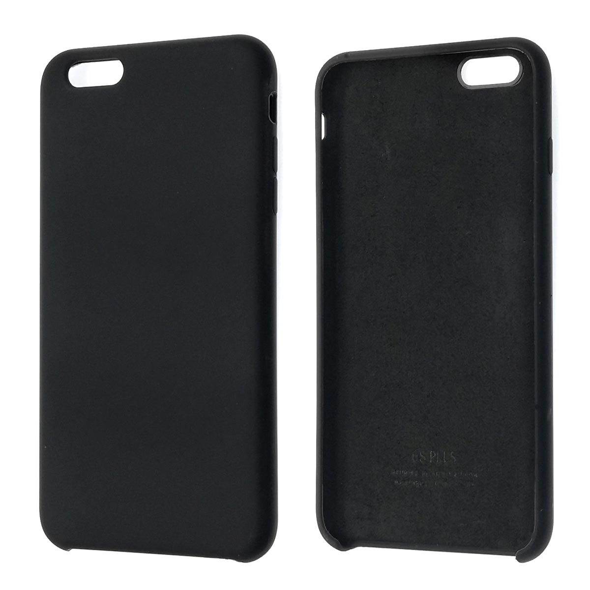 Чехол накладка Silicon Case для APPLE iPhone 6 Plus, iPhone 6S Plus, силикон, бархат, цвет черный